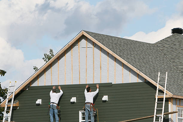 Professional Emergency Siding Repair technician working in Millersport, OH